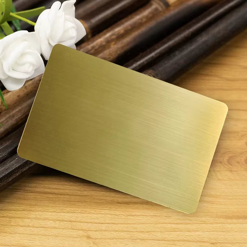 Metal NFC Card: 215Chip,504B, 13.56MHZ Read/Write, Laser-Printable,One Side Is Metal and One Side Is Pvc