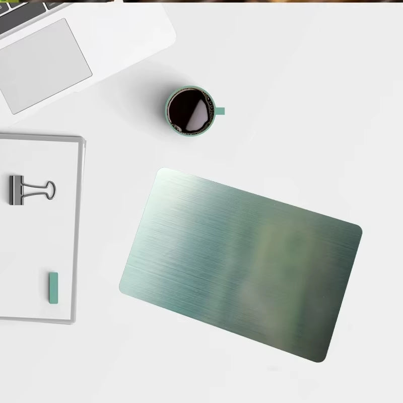 Metal NFC Card: 215Chip,504B, 13.56MHZ Read/Write, Laser-Printable,One Side Is Metal and One Side Is Pvc