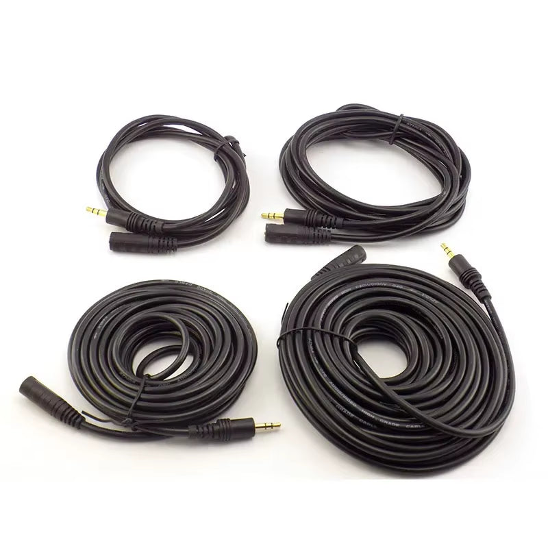 1.5/3/5/10/20M 3.5Mm Stereo Male to Male Jack Male to Female Audio Aux Extension Cable Cord for Computer Laptop MP3/MP4 H10