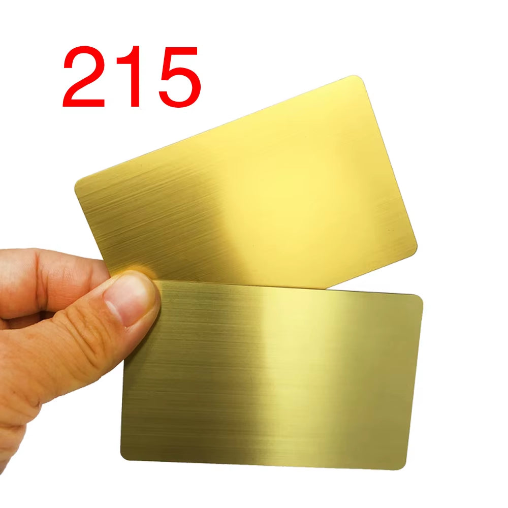 Metal NFC Card: 215Chip,504B, 13.56MHZ Read/Write, Laser-Printable,One Side Is Metal and One Side Is Pvc
