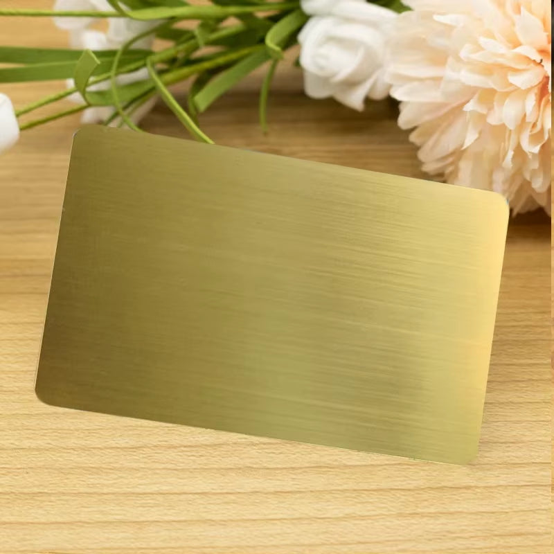 Metal NFC Card: 215Chip,504B, 13.56MHZ Read/Write, Laser-Printable,One Side Is Metal and One Side Is Pvc