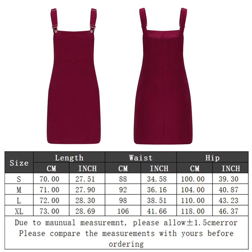 Plain Cord Dress Corduroy A-Line Mini Dress Teenager Girls Elegant Style Square Neck Loose Daily Outfit Holidays Vacation Outfit
