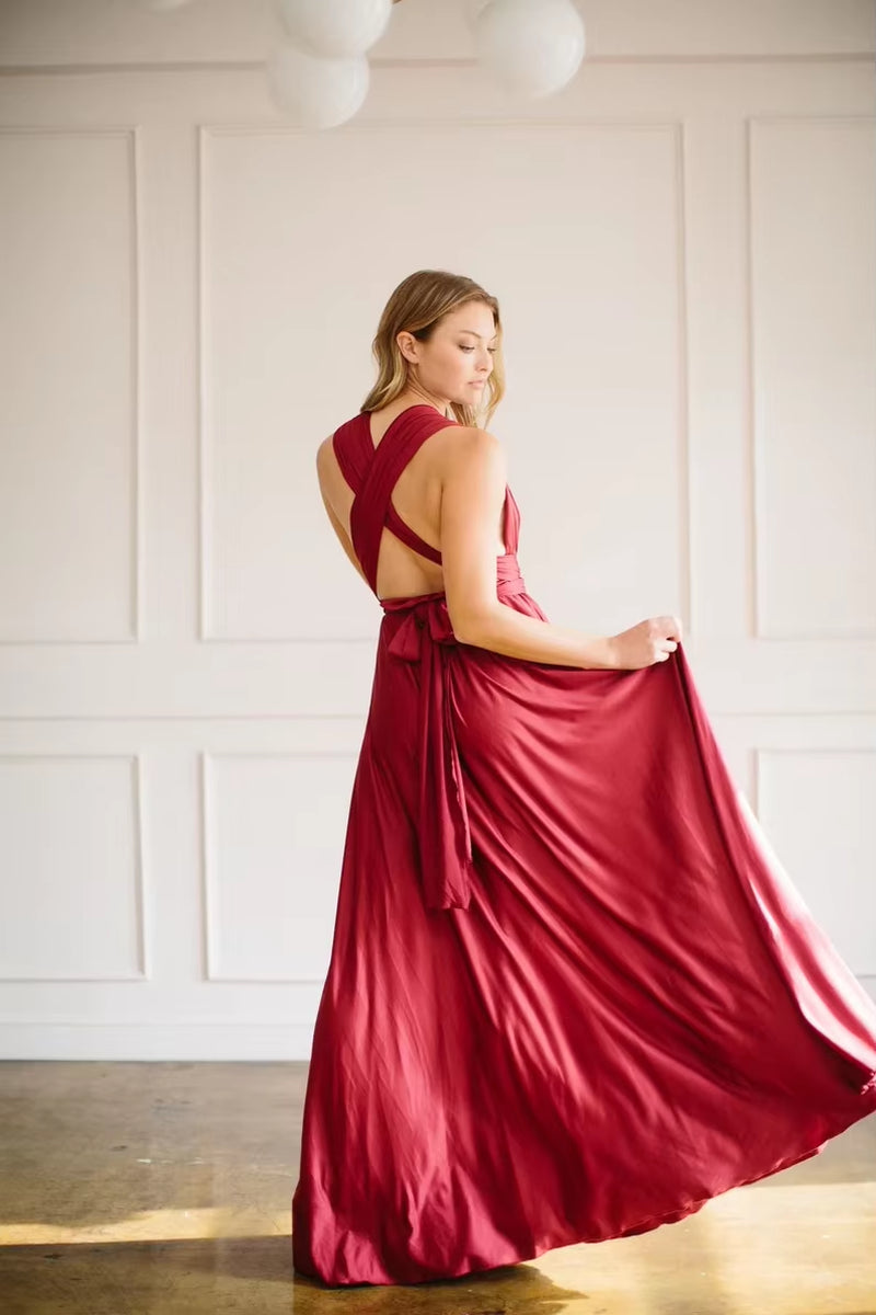 Multiway Maxi Dress Bridesmaid Dress Infinity Cocktail Dress Floor Length Bridesmaid Dress Maxi Dress for Bridesmaid Gifts