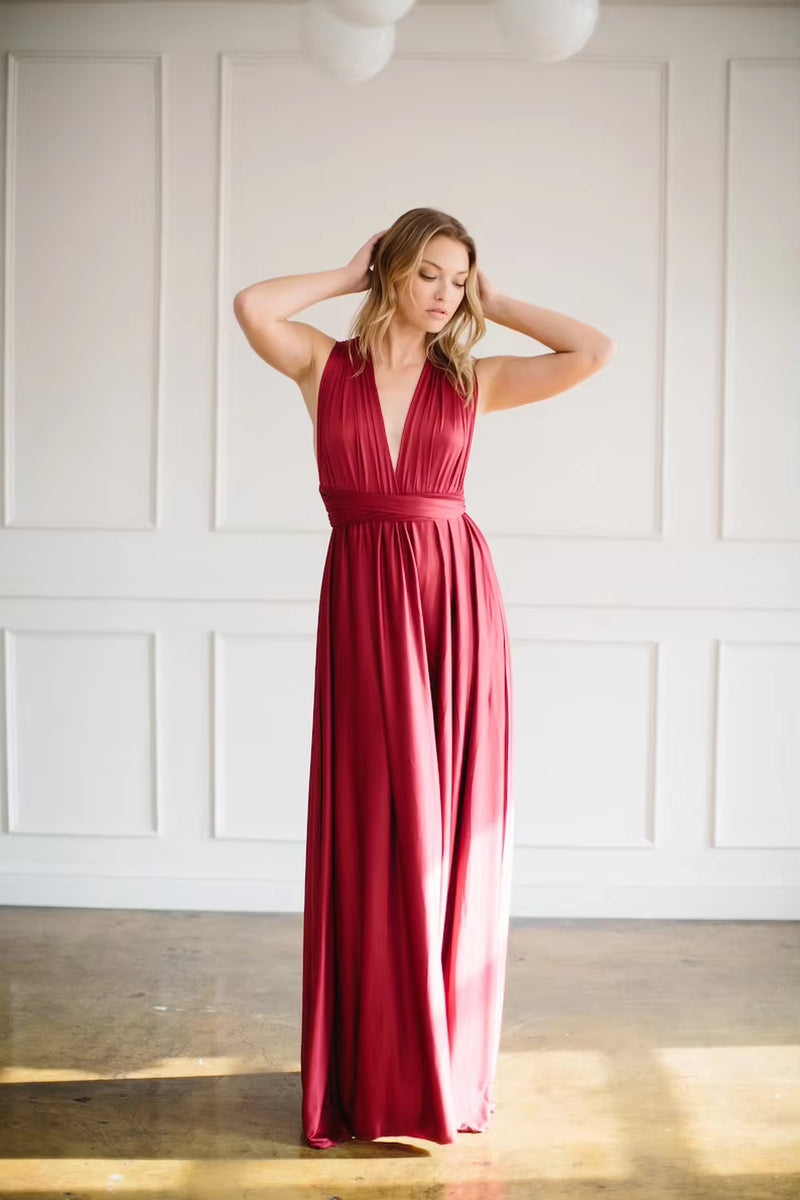Multiway Maxi Dress Bridesmaid Dress Infinity Cocktail Dress Floor Length Bridesmaid Dress Maxi Dress for Bridesmaid Gifts