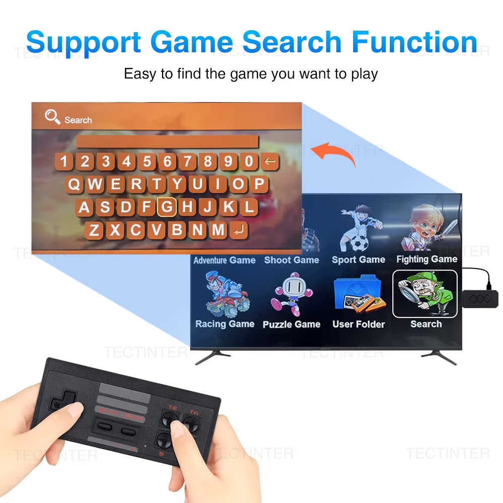 Video Game Console Hdmi-Compatible Mini TV Game Stick Built in 1661+ Classic 8 Bit Games Retro Handheld Game Player Dual Gamepad