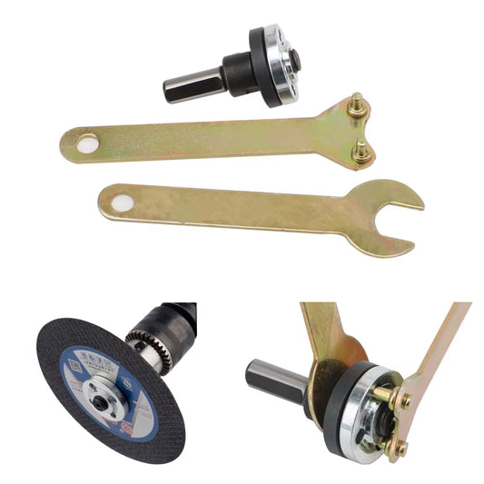 10Mm Electric Drill Conversion Angle Grinder Connecting Rod for Cutting Disc Polishing Wheel Metals Handle Holder Adapter 1 Set