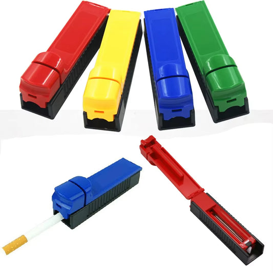 1Pc Single Tube Cigarette Filling Roller Maker Manual Cigarette Tobacco Rolling Machine Smoke Injector Smoking Useful Gadgets