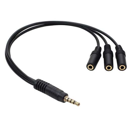 3.5Mm Earpphone Spliter Audeo Jack Extender 1 to 6 Ports Aux Cable Earphone Mic Audio Adapter for Phone Headset Splitter Cable